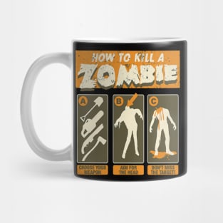 Instruction How to Kill A Zombie Illustration Mug